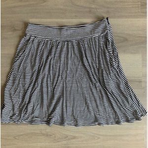 A-line striped mini skirt / skater skirt